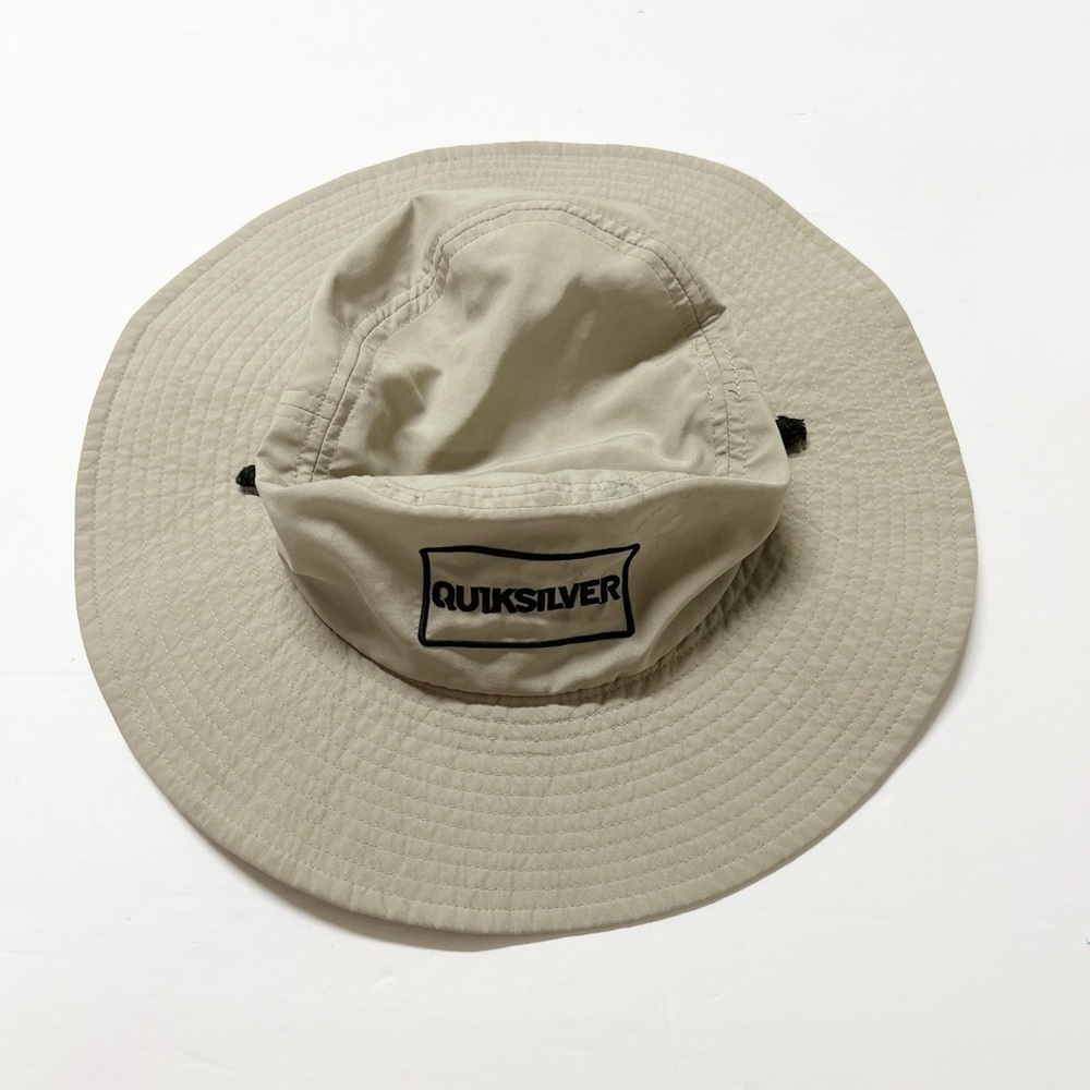 Quiksilver Mens Light Tan Bushmaster Sun Protection Floppy Visor Bucket Hat OS